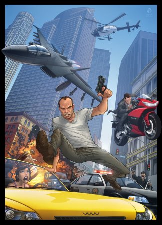 Патрік Браун малює Grand Theft Auto V