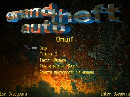 Скріншоти з української версії GTA1
