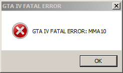 GTA IV на PC - помилка \"MMA10\"