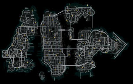 Карта чайок у GTA IV: Загублені і прокляті